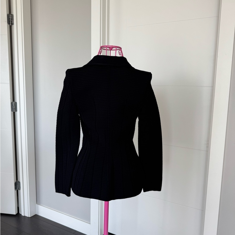 Giorgio Armani Black Textured Blazer - Picture 3 of 9
